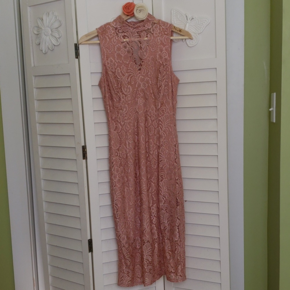 Blush Mockneck Dress